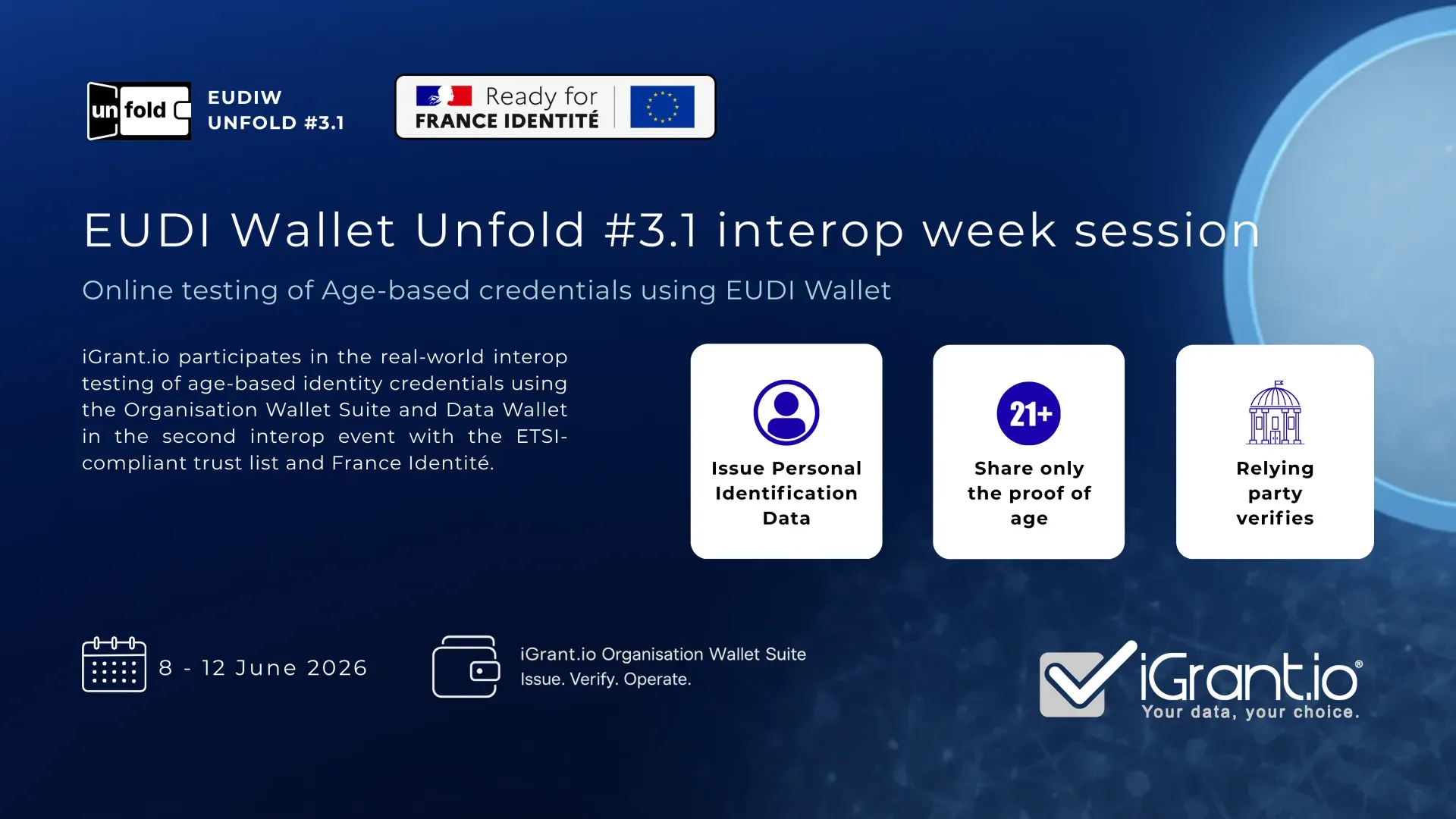 iGrant.io joins EUDIW Unfold #3.1 for Age Verification