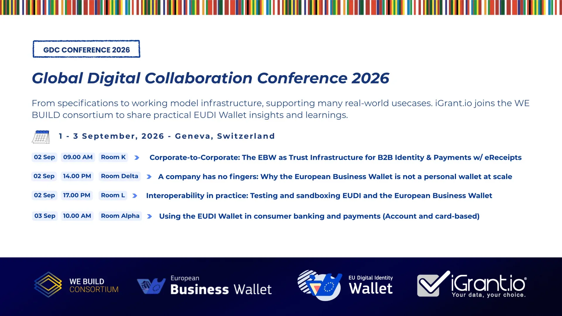 iGrant.io joins WE BUILD to showcase European Business Wallet at GDC Conference 2026 in Geneva