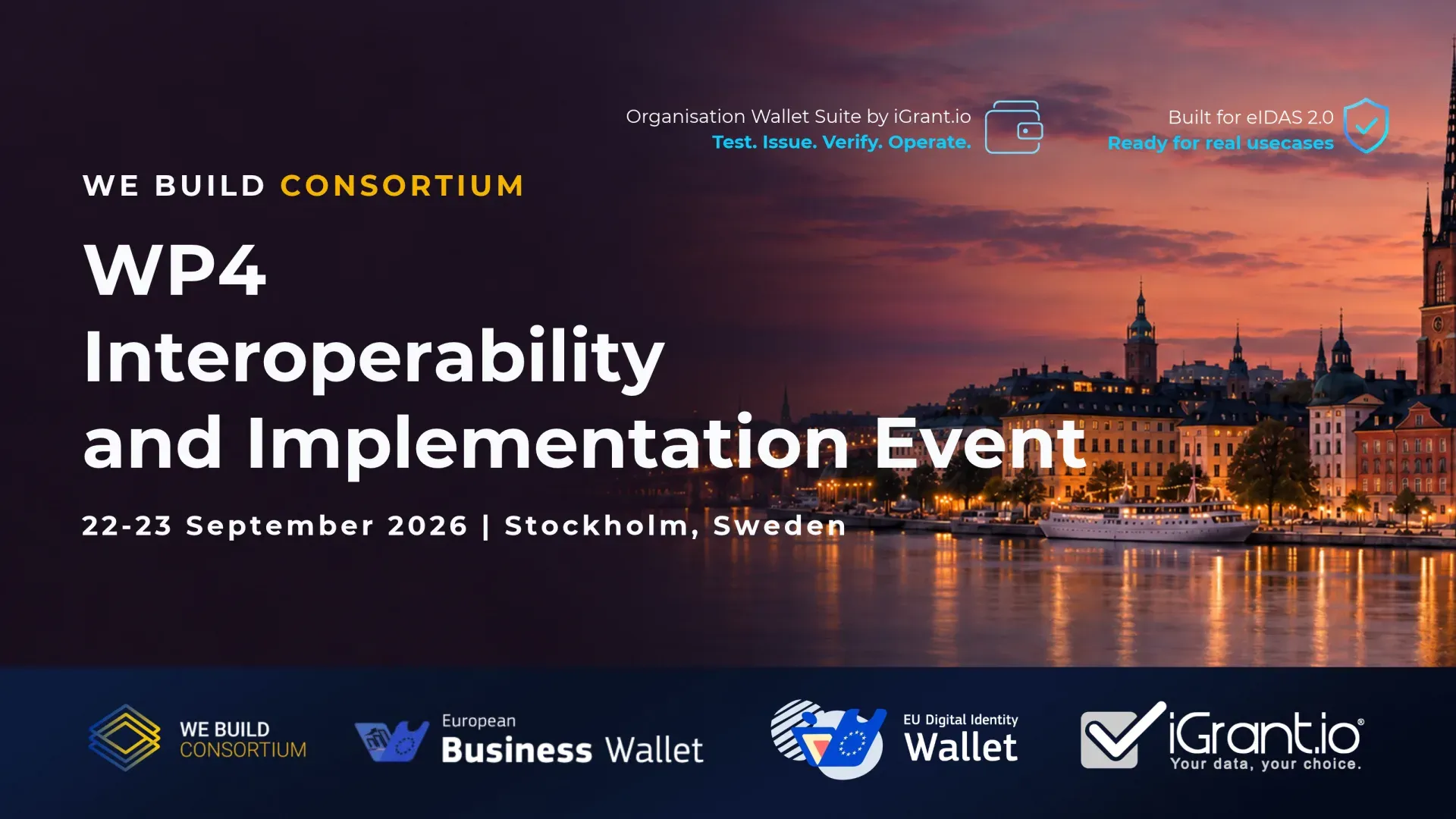 iGrant.io joins the WE BUILD Consortium's WP4 Interoperability Event in Stockholm